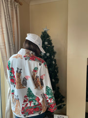Dog christmas cuddle fleece.